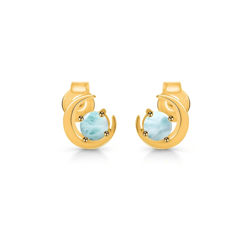 Close Out Larimar Stud Earring  LAR-CO-RDE-1273.