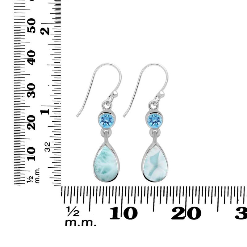 Close Out Larimar & Blue Topaz Earring LAR-CO-RDE-773.