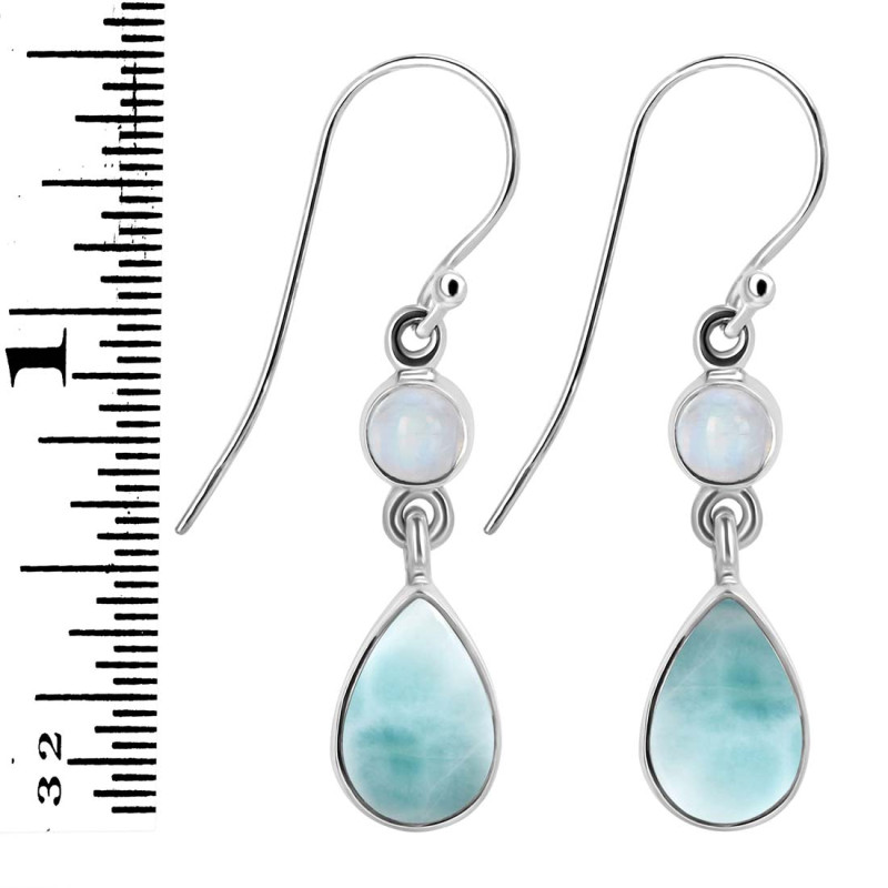 Close Out Larimar & Moonstone Earring LAR-CO-RDE-798.