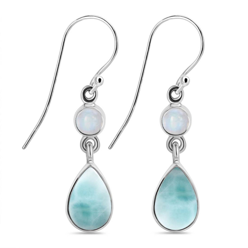 Close Out Larimar & Moonstone Earring LAR-CO-RDE-798.