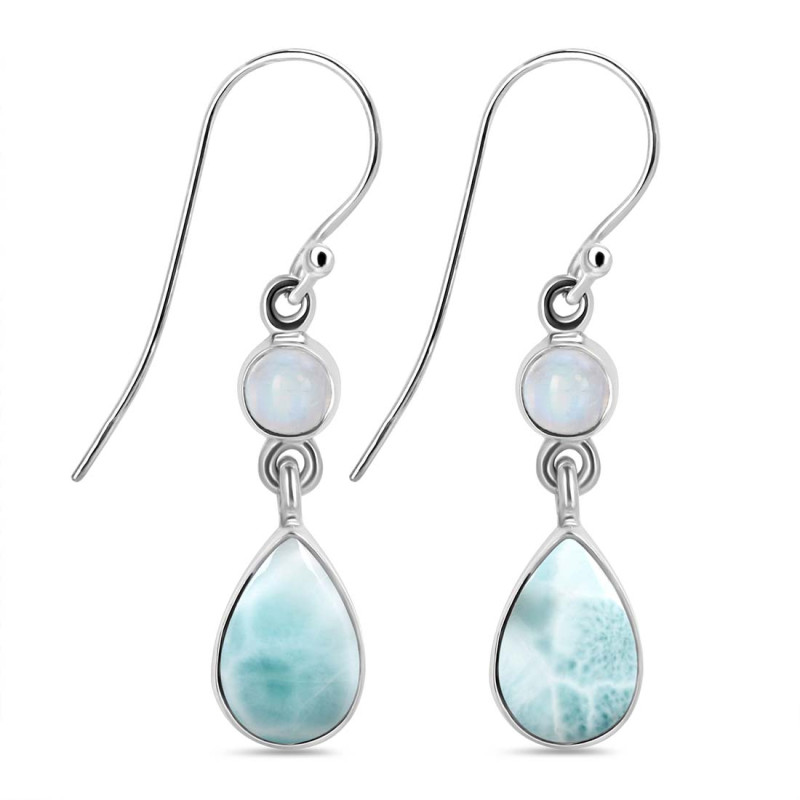 Close Out Larimar & Moonstone Earring LAR-CO-RDE-801.