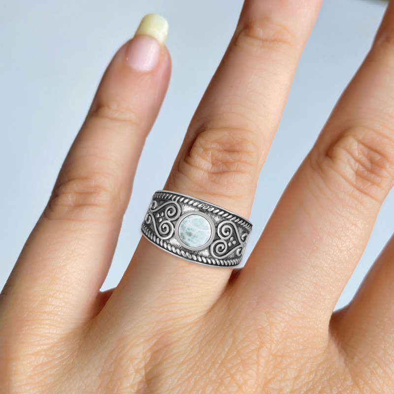Close Out Larimar Ring LAR-CO-RDR-1084.