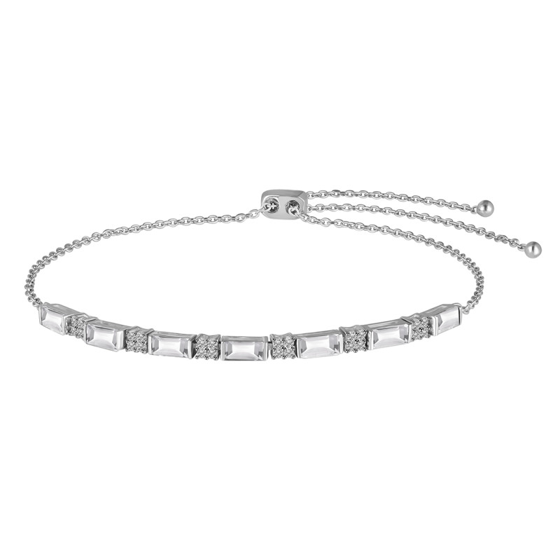 Crystal & White Topaz Bracelet CST-RDB-133.
