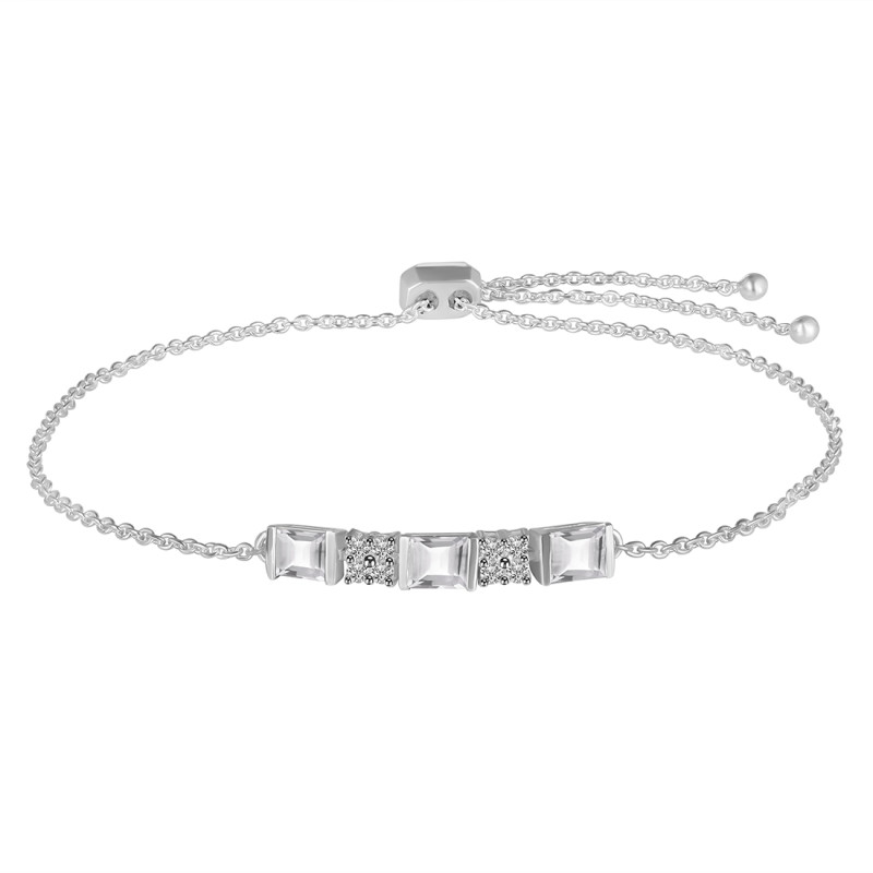 Crystal & White Topaz Bracelet CST-RDB-147.