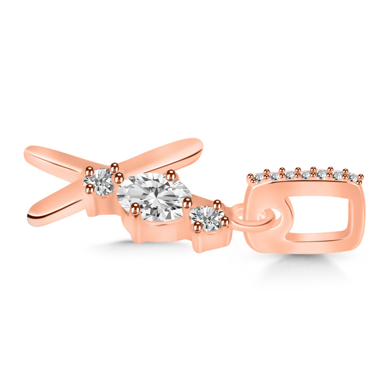 Cubic Zirconia Alphabet X Pendant CUZ-RDA-102.