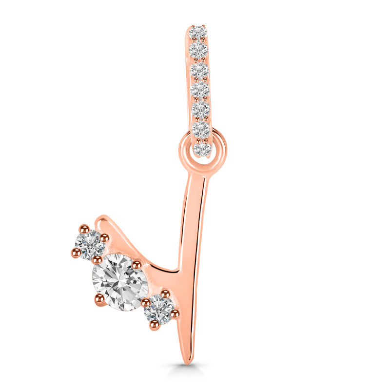 Cubic Zirconia Alphabet Y Pendant CUZ-RDA-103.