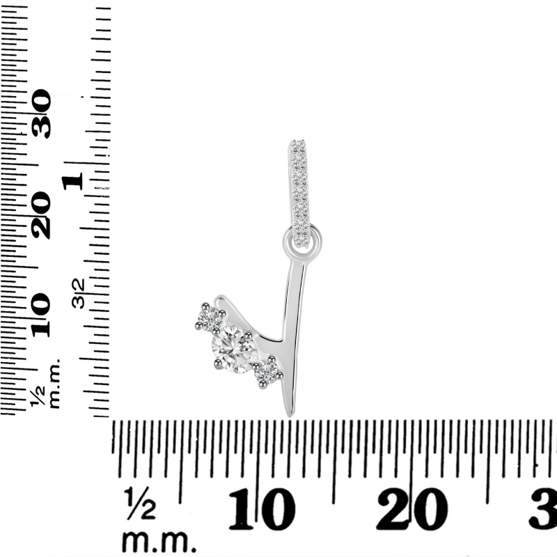 Cubic Zirconia Alphabet Y Pendant CUZ-RDA-103.
