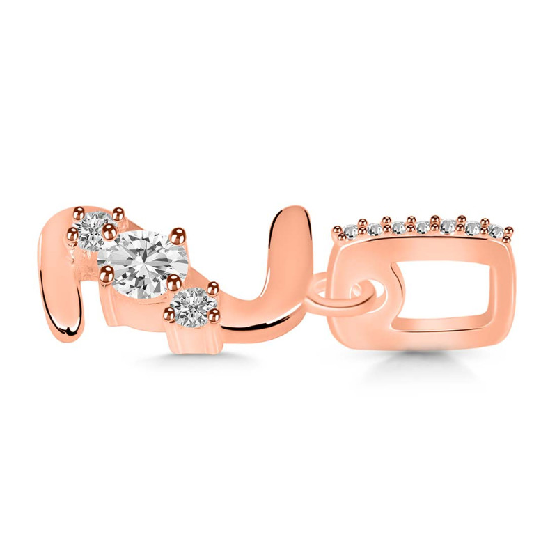 Cubic Zirconia Alphabet Z Pendant CUZ-RDA-104.