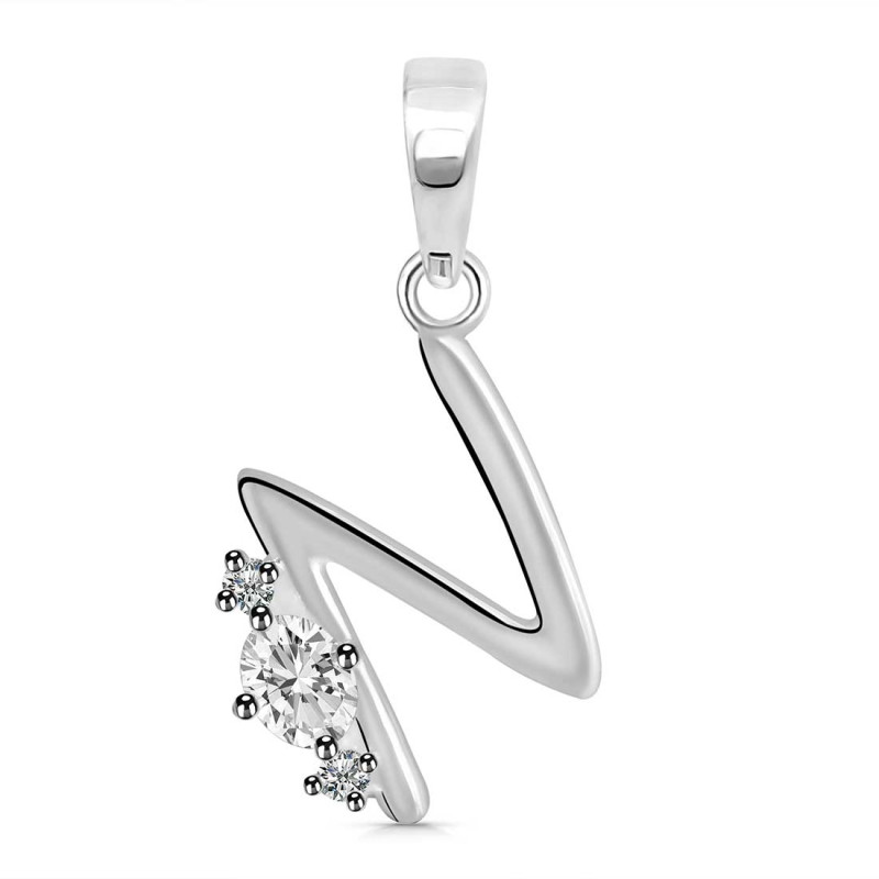 Cubic Zirconia Alphabet N Pendant CUZ-RDA-14.