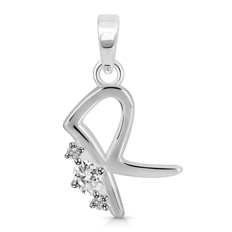 Cubic Zirconia Alphabet R Pendant CUZ-RDA-18.