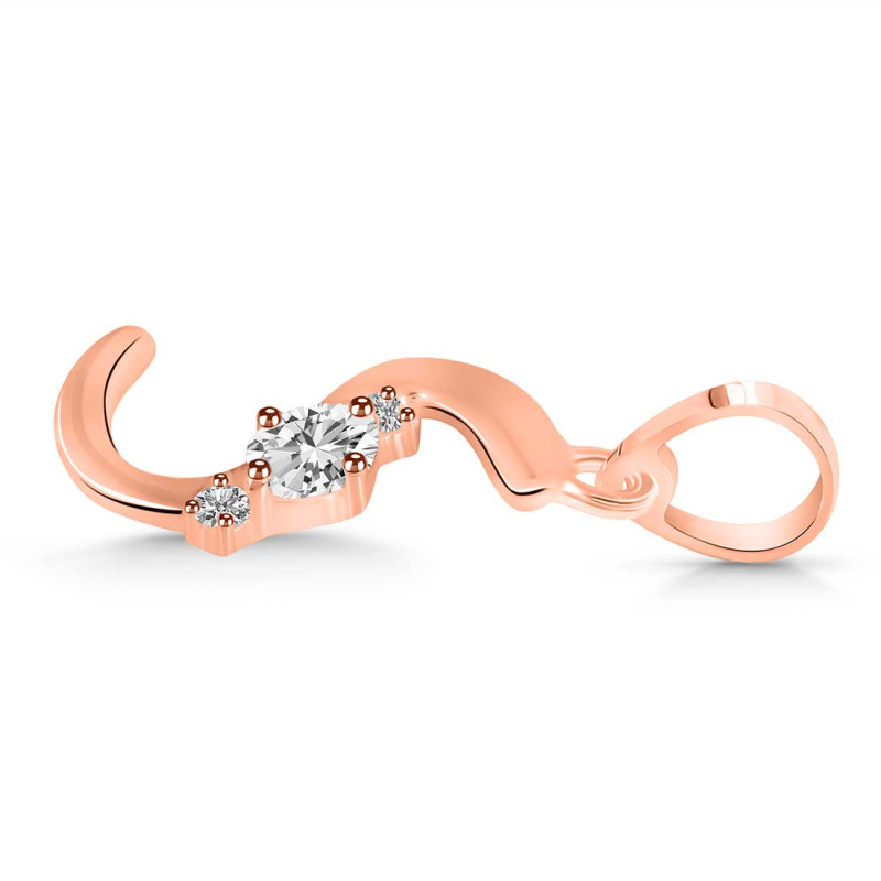 Cubic Zirconia Alphabet S Pendant CUZ-RDA-19.