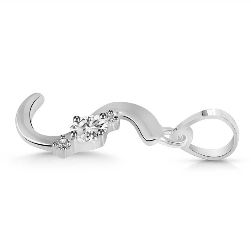 Cubic Zirconia Alphabet S Pendant