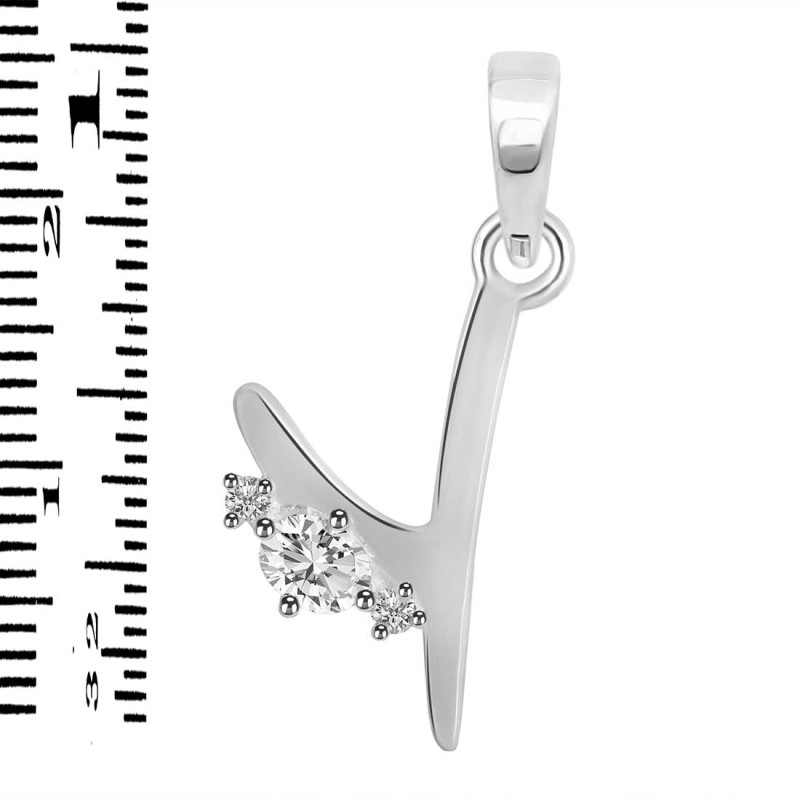 Cubic Zirconia Alphabet Y Pendant CUZ-RDA-25.