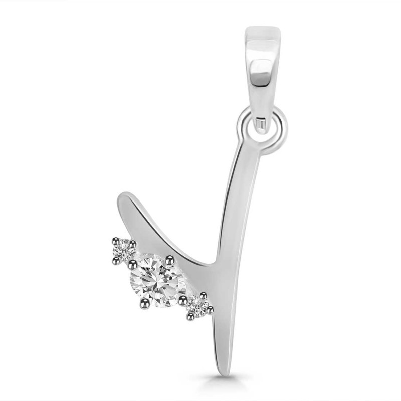 Cubic Zirconia Alphabet Y Pendant CUZ-RDA-25.