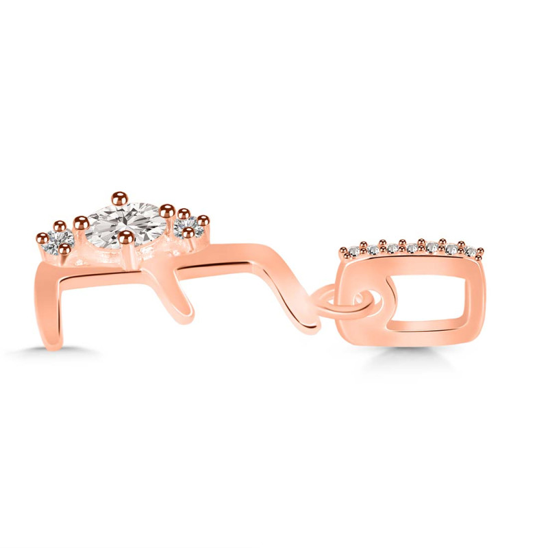 Cubic Zirconia Alphabet E Pendant CUZ-RDA-31.