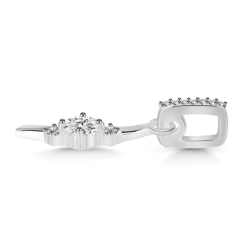 Cubic Zirconia Alphabet I Pendant