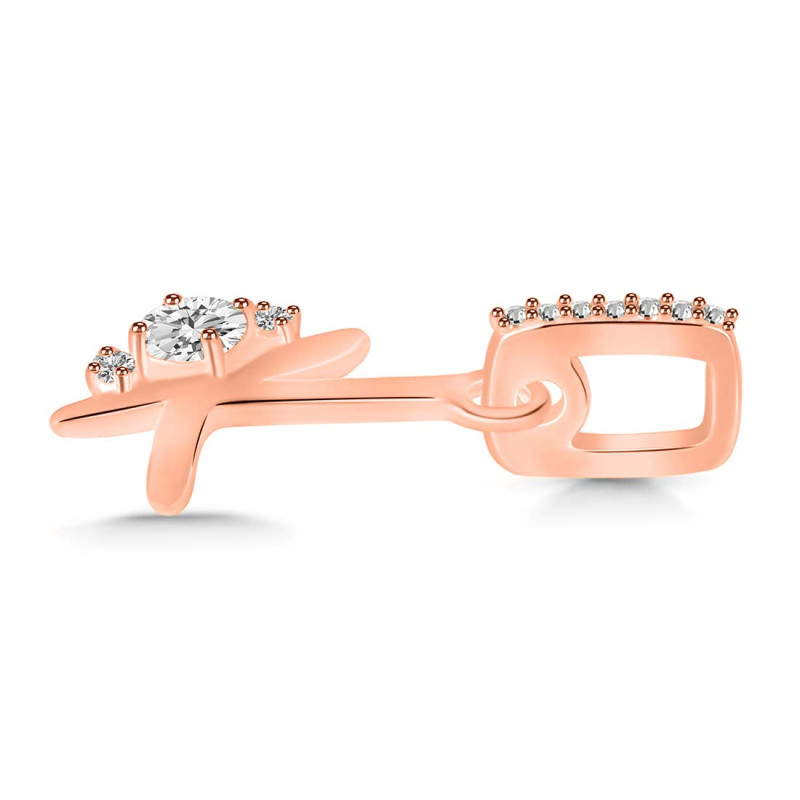 Cubic Zirconia Alphabet K Pendant CUZ-RDA-37.