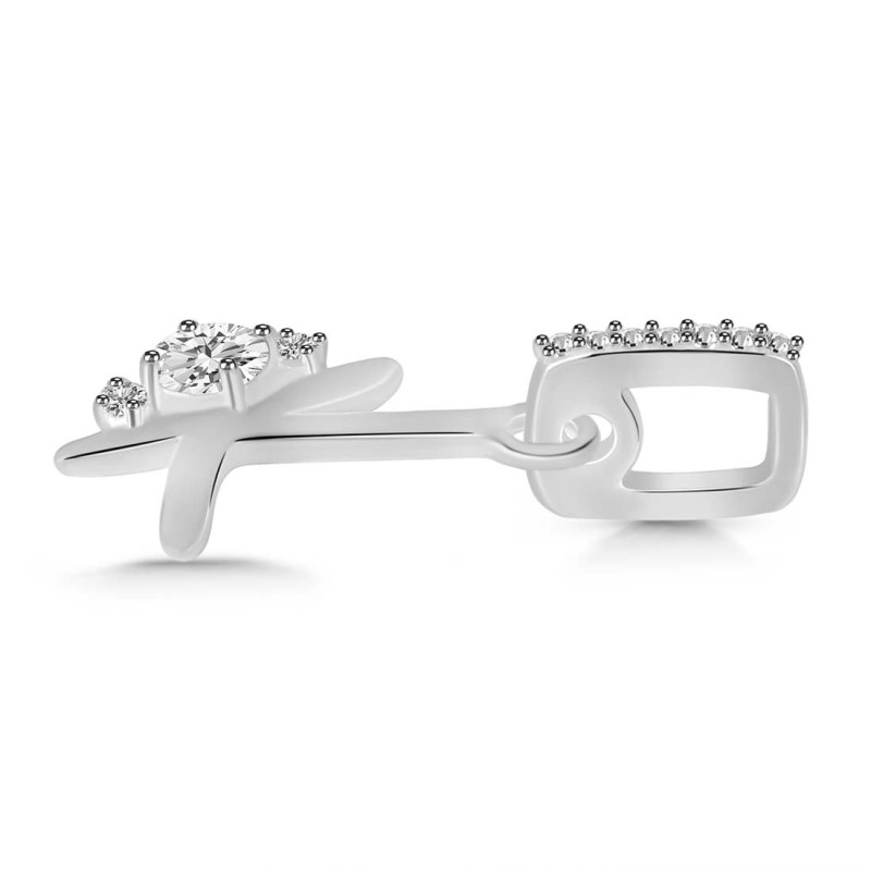 Cubic Zirconia Alphabet K Pendant