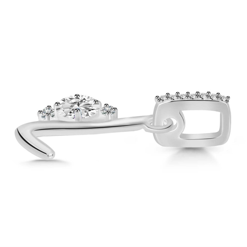 Cubic Zirconia Alphabet L Pendant