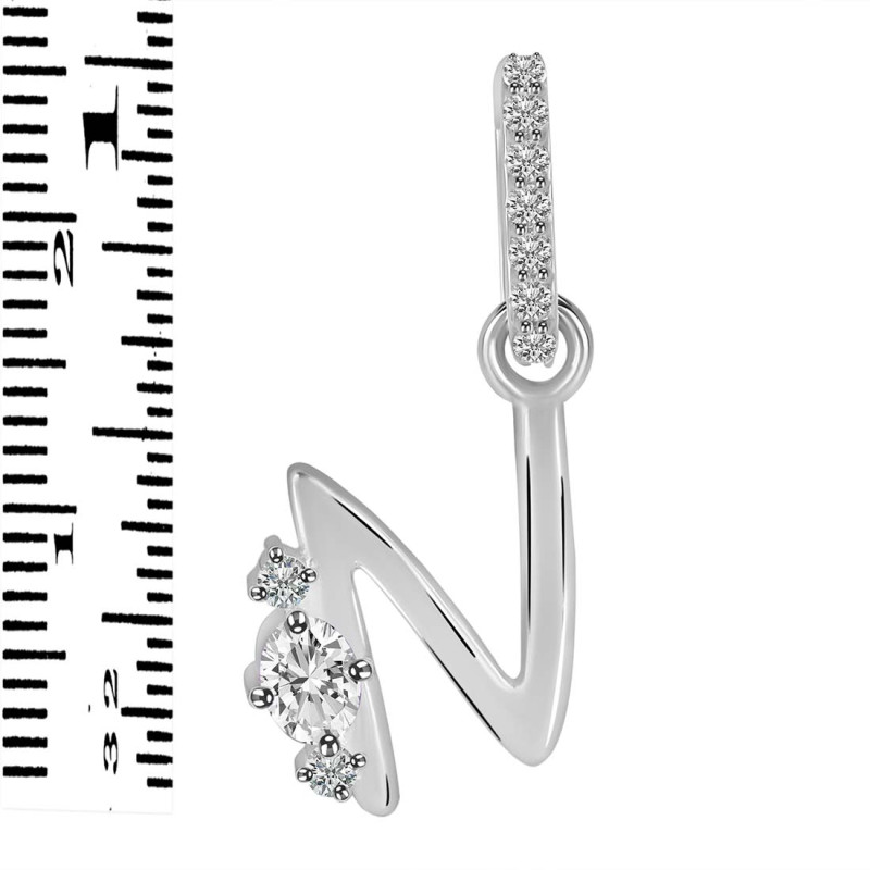 Cubic Zirconia Alphabet N Pendant CUZ-RDA-40.