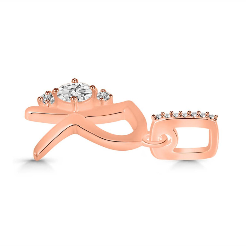 Cubic Zirconia Alphabet R Pendant CUZ-RDA-44.