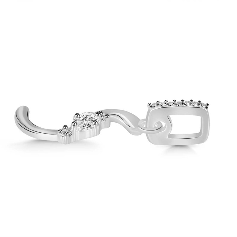 Cubic Zirconia Alphabet S Pendant