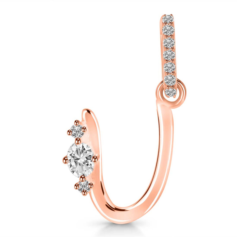 Cubic Zirconia Alphabet U Pendant CUZ-RDA-47.