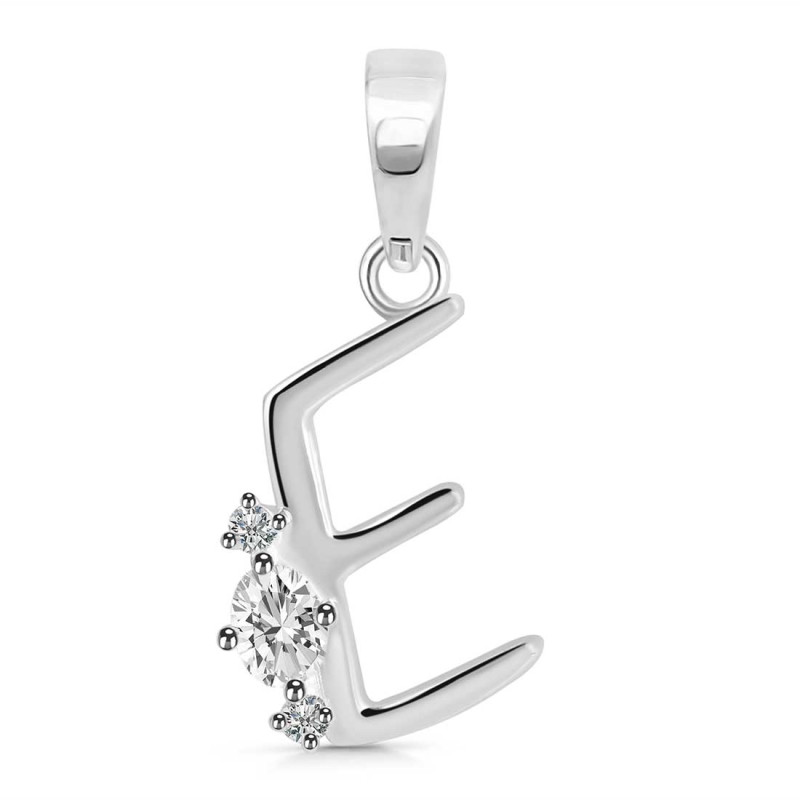 Cubic Zirconia Alphabet E Pendant CUZ-RDA-5.