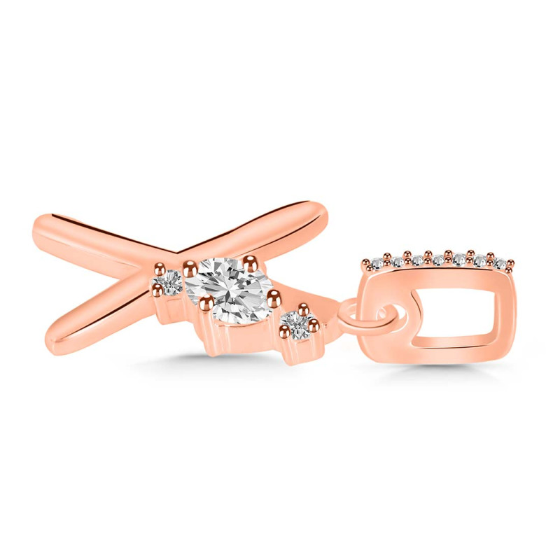 Cubic Zirconia Alphabet X Pendant CUZ-RDA-50.