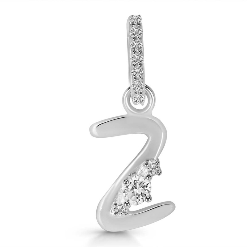 Cubic Zirconia Alphabet Z Pendant CUZ-RDA-52.
