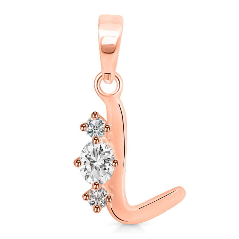 Cubic Zirconia Alphabet L Pendant CUZ-RDA-64.