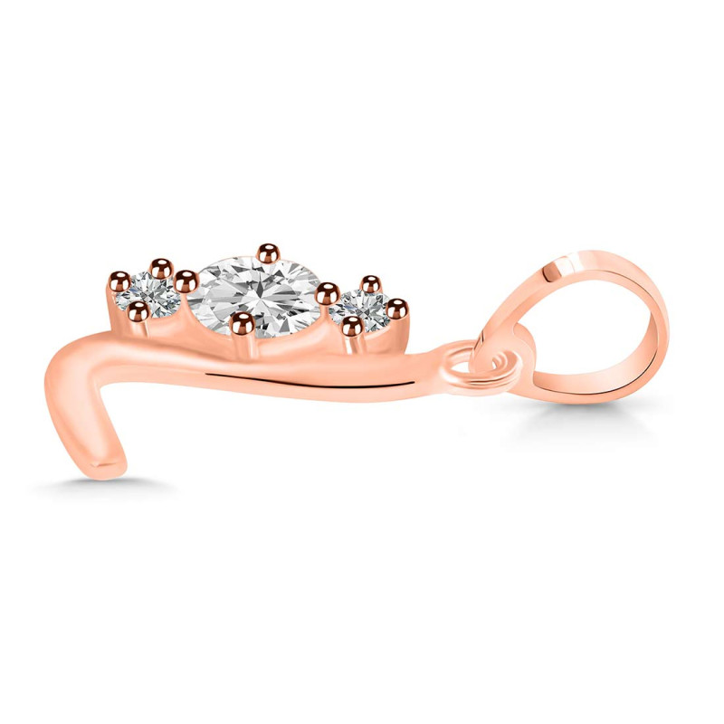 Cubic Zirconia Alphabet L Pendant CUZ-RDA-64.