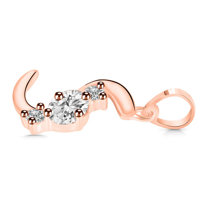 Cubic Zirconia Alphabet S Pendant CUZ-RDA-71.