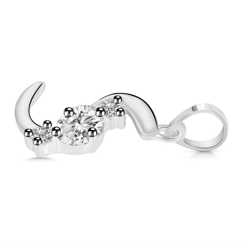 Cubic Zirconia Alphabet S Pendant