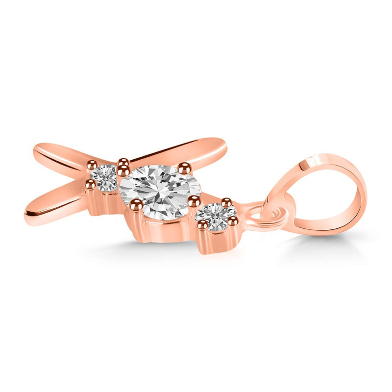 Cubic Zirconia Alphabet X Pendant CUZ-RDA-76.