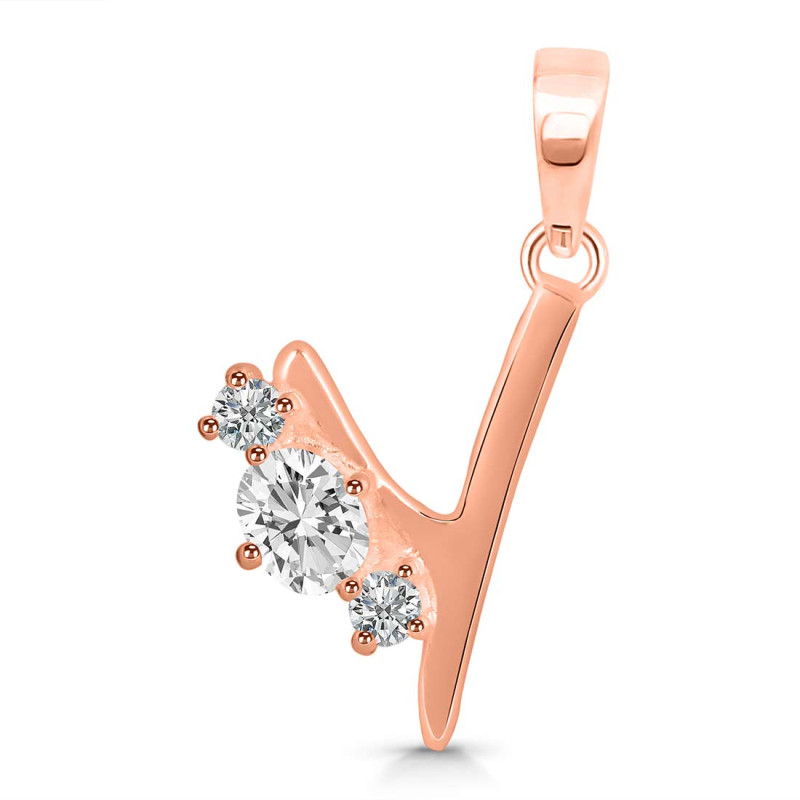 Cubic Zirconia Alphabet Y Pendant CUZ-RDA-77.