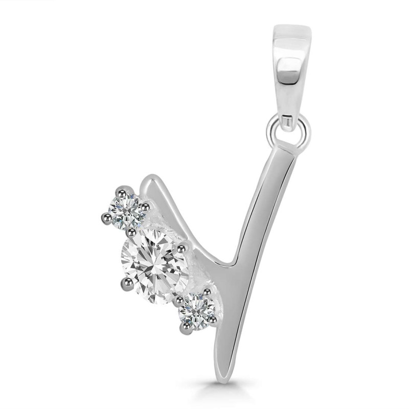 Cubic Zirconia Alphabet Y Pendant CUZ-RDA-77.