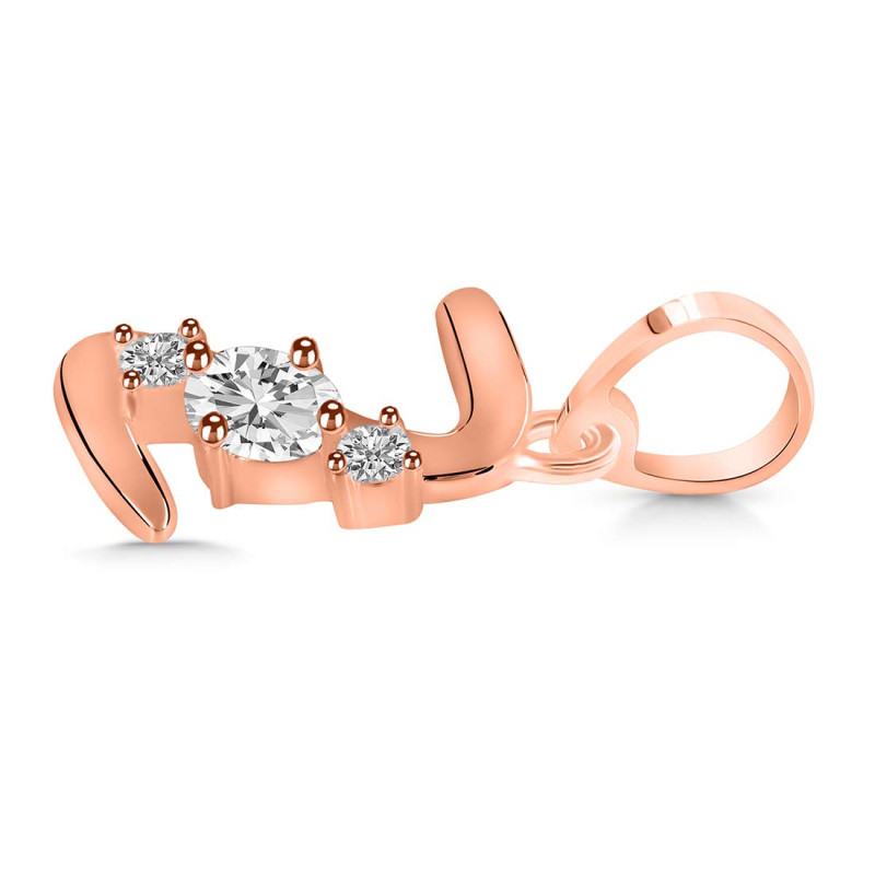 Cubic Zirconia Alphabet Z Pendant CUZ-RDA-78.