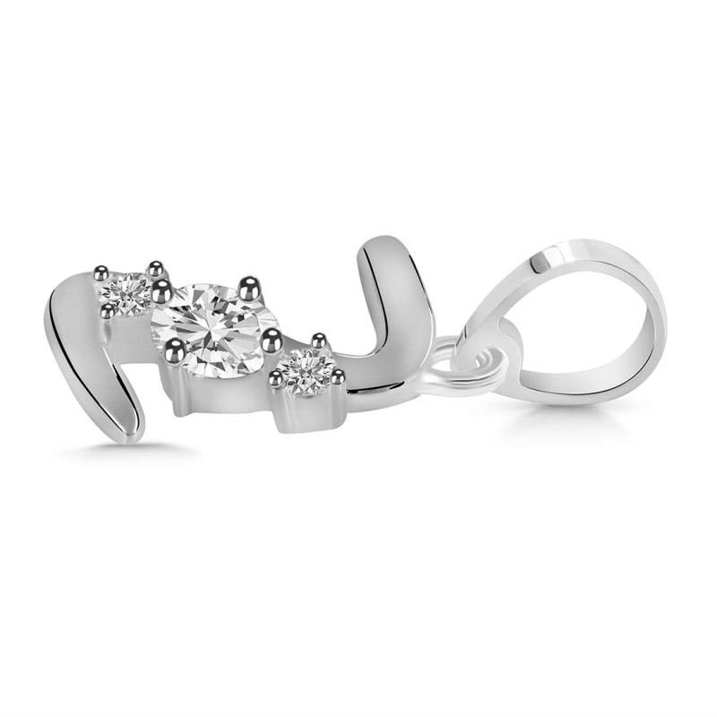 Cubic Zirconia Alphabet Z Pendant