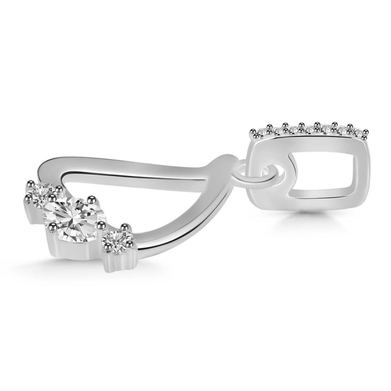 Cubic Zirconia Alphabet D Pendant