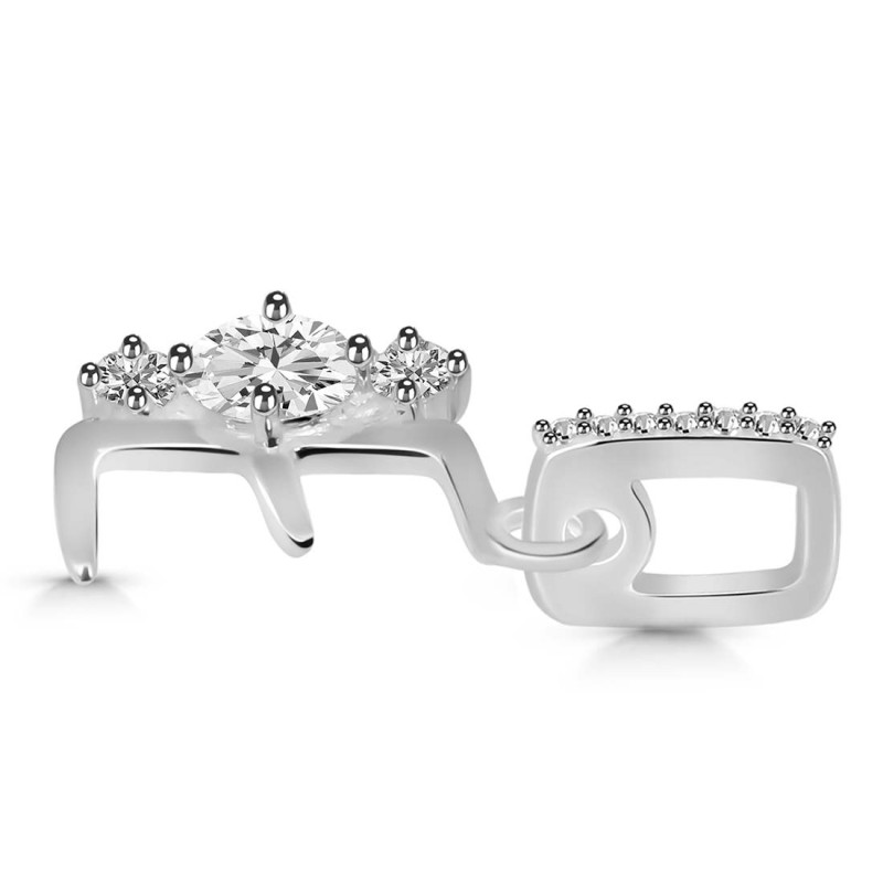 Cubic Zirconia Alphabet E Pendant