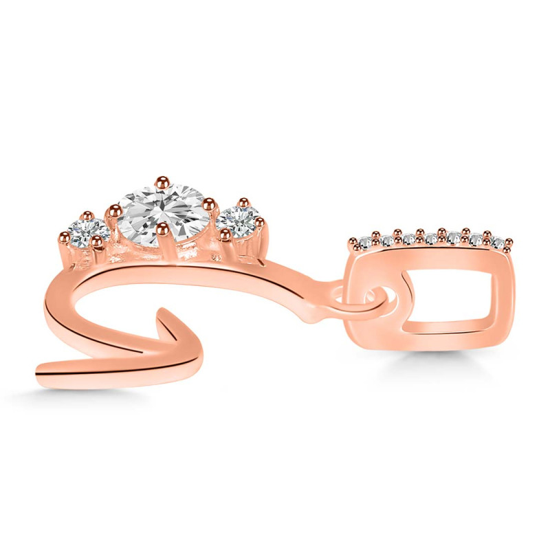 Cubic Zirconia Alphabet G Pendant CUZ-RDA-85.