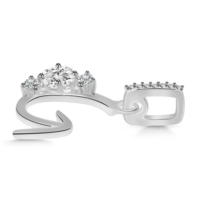 Cubic Zirconia Alphabet G Pendant