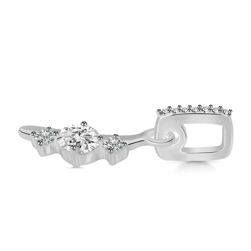 Cubic Zirconia Alphabet I Pendant