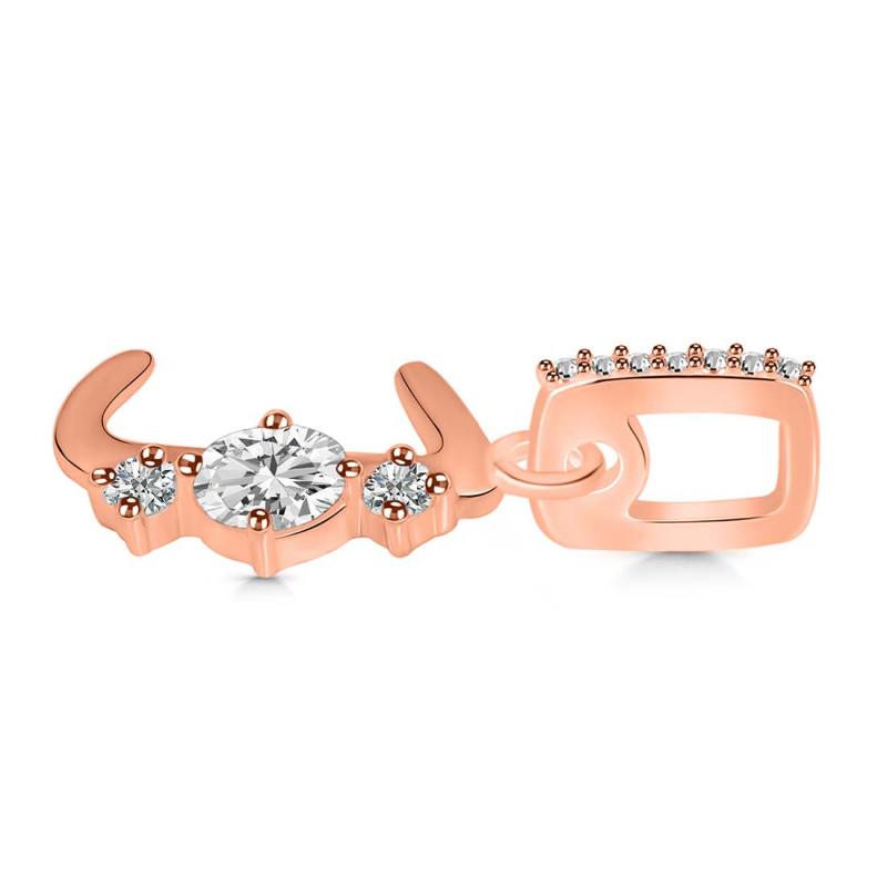 Cubic Zirconia Alphabet J Pendant CUZ-RDA-88.