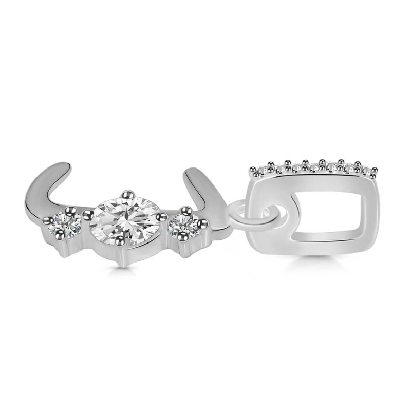Cubic Zirconia Alphabet J Pendant