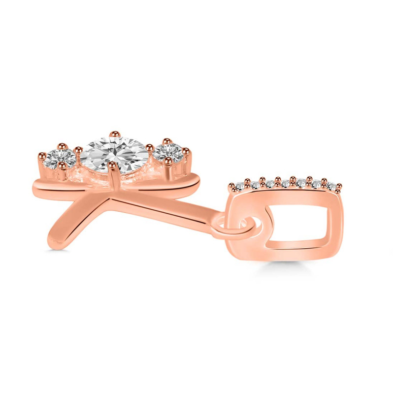 Cubic Zirconia Alphabet K Pendant CUZ-RDA-89.