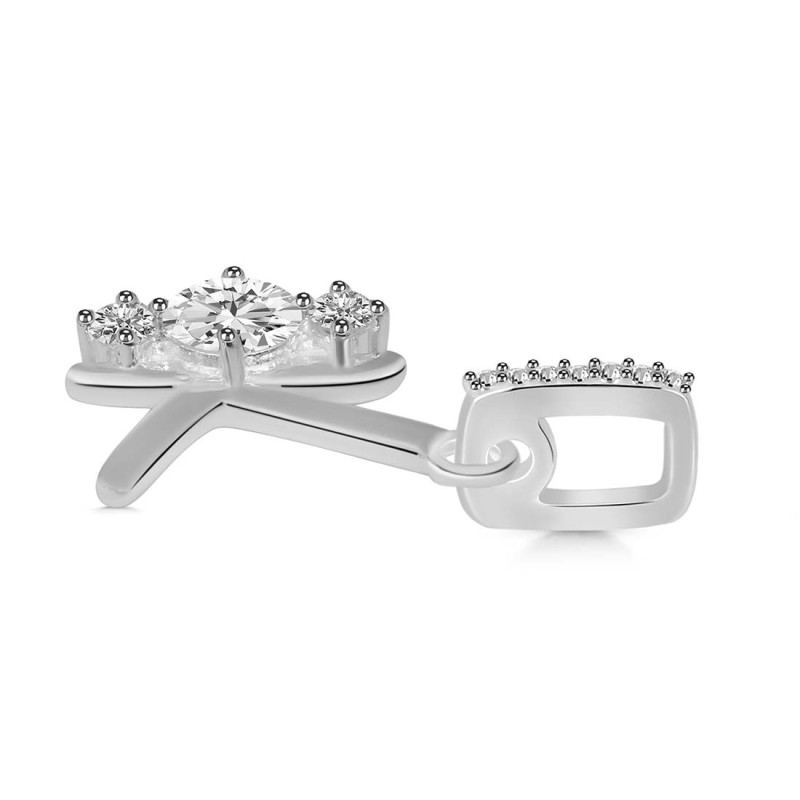 Cubic Zirconia Alphabet K Pendant