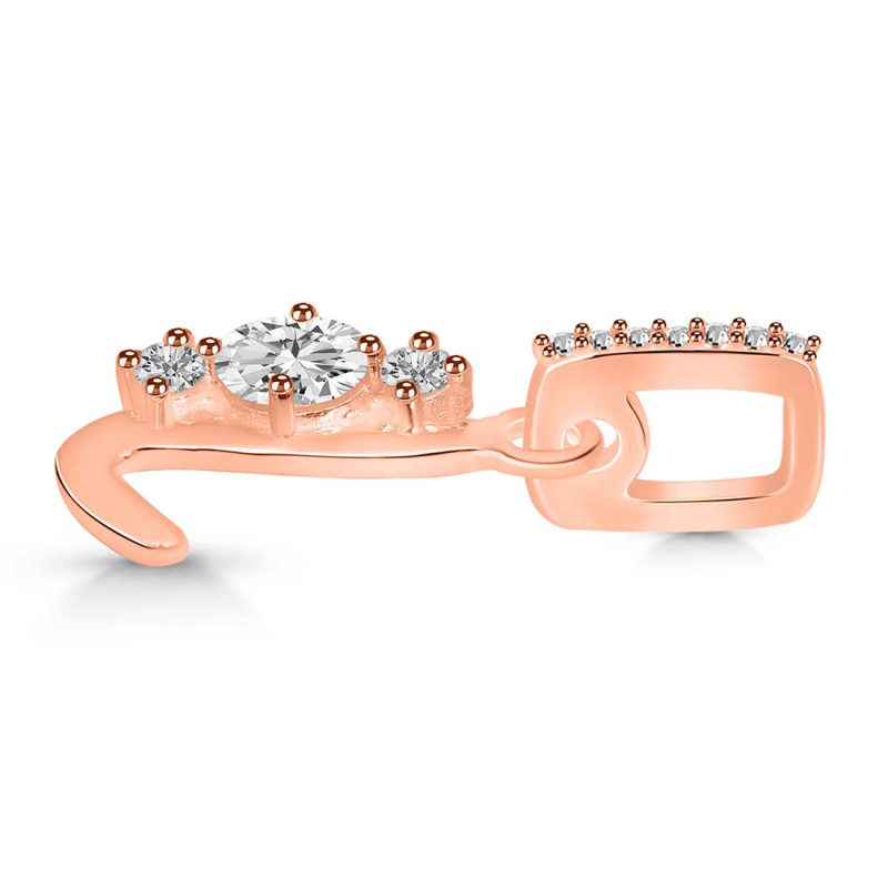 Cubic Zirconia Alphabet L Pendant CUZ-RDA-90.