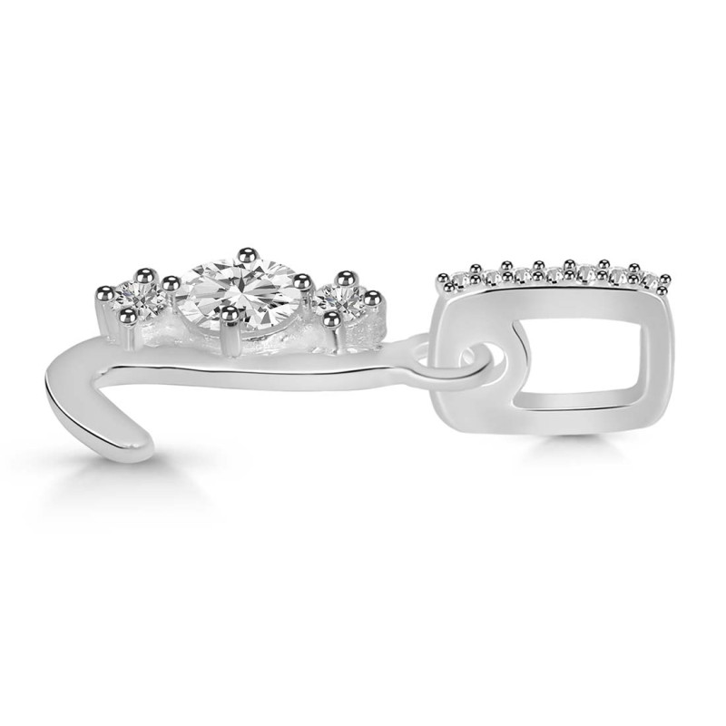 Cubic Zirconia Alphabet L Pendant